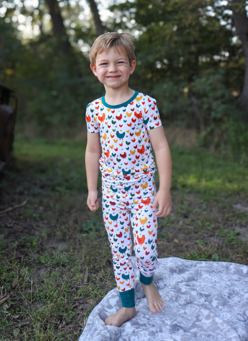 Two-Piece Sets — Colorful Chickens