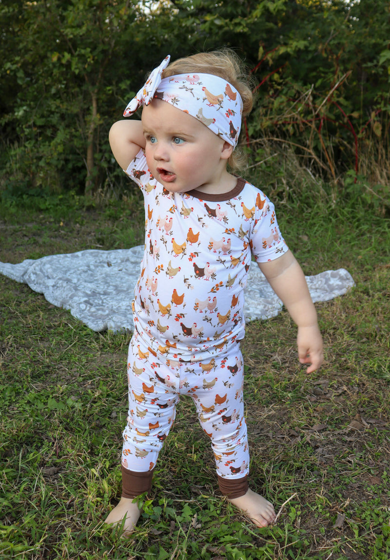 Two-Piece Sets — Chickens & Flowers