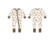 Bamboo Zippy — Chickens & Flowers (Preorder - Estimated Delivery in October)